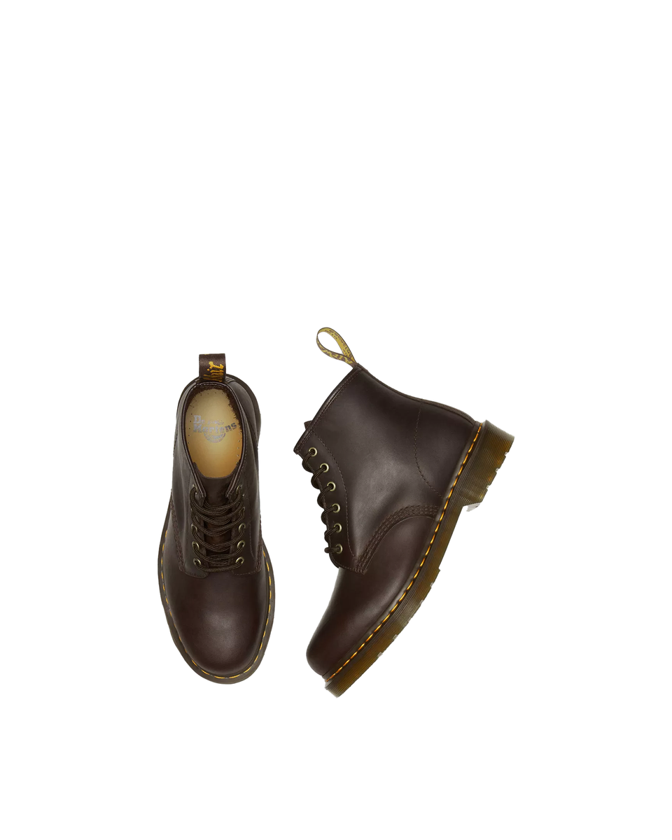 SCARPA DR. MARTENS 27761201 101 CRAZY HORSE 6 EYE DARK BROWN I