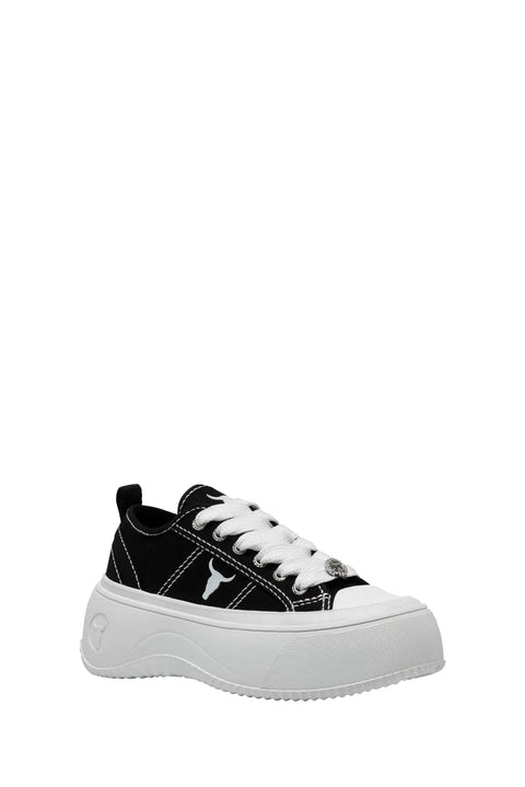 W SNEAKERS PINTENTIONS 60479_30743 BLACK/WHITE-BLKSIL WMN